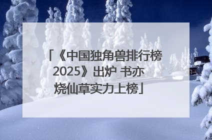 《中国独角兽排行榜2025》出炉 书亦烧仙草实力上榜