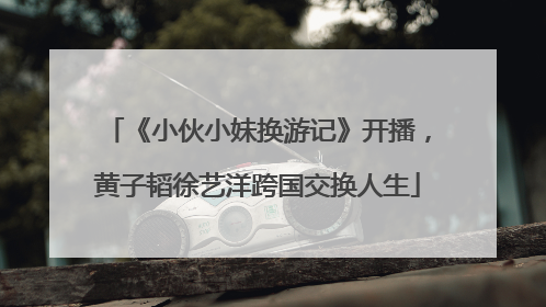 《小伙小妹换游记》开播，黄子韬徐艺洋跨国交换人生