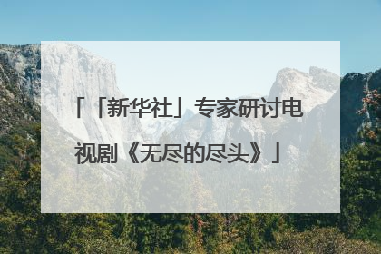 「新华社」专家研讨电视剧《无尽的尽头》