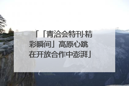 「青洽会特刊·精彩瞬间」高原心跳 在开放合作中澎湃
