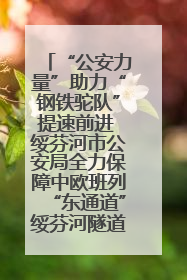 “公安力量”助力“钢铁驼队”提速前进 绥芬河市公安局全力保障中欧班列“东通道”绥芬河隧道贯通