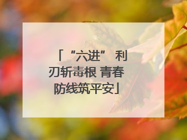 “六进” 利刃斩毒根 青春防线筑平安