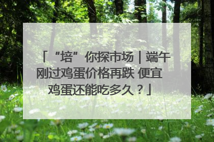 “培”你探市场｜端午刚过鸡蛋价格再跌 便宜鸡蛋还能吃多久？