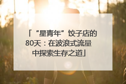 “星青年”饺子店的80天：在波浪式流量中探索生存之道