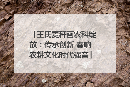 王氏麦秆画农科绽放：传承创新 奏响农耕文化时代强音
