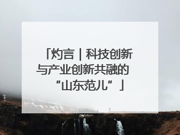 灼言｜科技创新与产业创新共融的“山东范儿”
