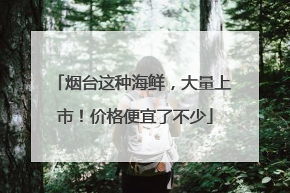 烟台这种海鲜，大量上市！价格便宜了不少