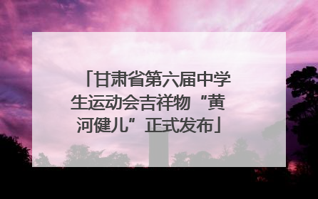 甘肃省第六届中学生运动会吉祥物“黄河健儿”正式发布