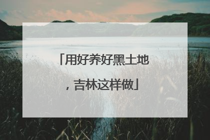 用好养好黑土地，吉林这样做