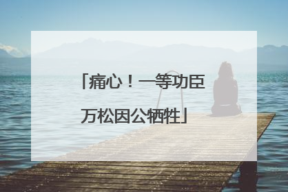 痛心！一等功臣万松因公牺牲