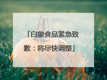 白象食品紧急致歉：将尽快调整