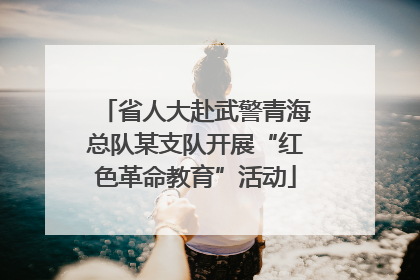 省人大赴武警青海总队某支队开展“红色革命教育”活动