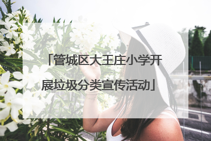 管城区大王庄小学开展垃圾分类宣传活动