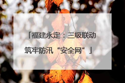 福建永定：三级联动筑牢防汛“安全网”