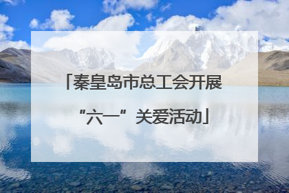 秦皇岛市总工会开展“六一”关爱活动