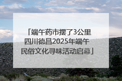 端午药市摆了3公里 四川德昌2025年端午民俗文化寻味活动启幕