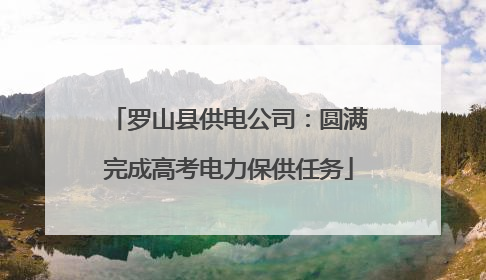 罗山县供电公司：圆满完成高考电力保供任务