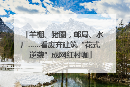 羊棚、猪圈，邮局、水厂……看废弃建筑“花式逆袭”成网红村咖
