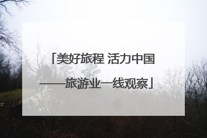 美好旅程 活力中国——旅游业一线观察