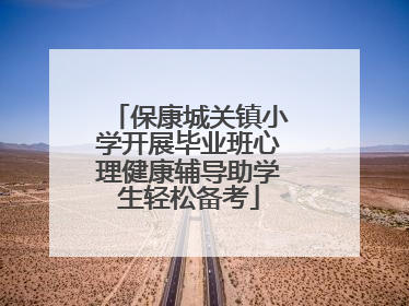 保康城关镇小学开展毕业班心理健康辅导助学生轻松备考