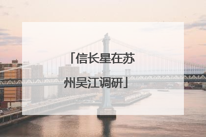 信长星在苏州吴江调研