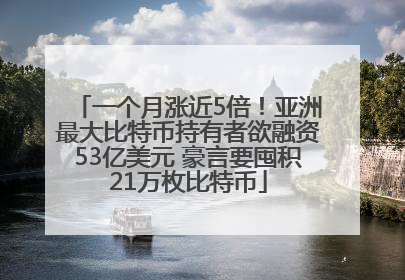 一个月涨近5倍！亚洲最大比特币持有者欲融资53亿美元 豪言要囤积21万枚比特币