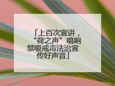 上百次宣讲，“荷之声”唱响禁吸戒毒法治宣传好声音