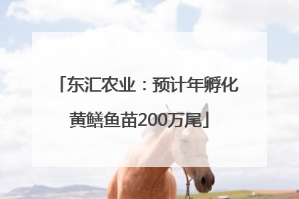 东汇农业：预计年孵化黄鳝鱼苗200万尾