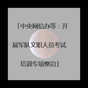 中央网信办等：开展军队文职人员考试培训专项整治