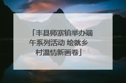 丰县师寨镇举办端午系列活动 绘就乡村温情新画卷