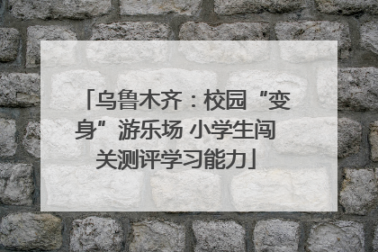 乌鲁木齐：校园“变身”游乐场 小学生闯关测评学习能力