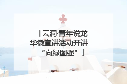 云洞·青年说龙华微宣讲活动开讲“向绿图强”