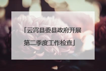 云霄县委县政府开展第二季度工作检查