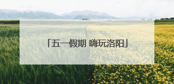 五一假期 嗨玩洛阳