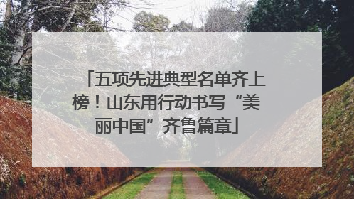 五项先进典型名单齐上榜！山东用行动书写“美丽中国”齐鲁篇章