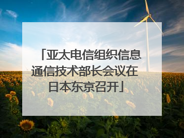 亚太电信组织信息通信技术部长会议在日本东京召开