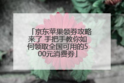 京东苹果领券攻略来了 手把手教你如何领取全国可用的500元消费券