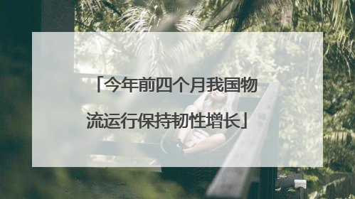 今年前四个月我国物流运行保持韧性增长