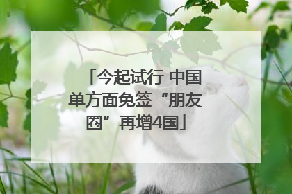 今起试行 中国单方面免签“朋友圈”再增4国