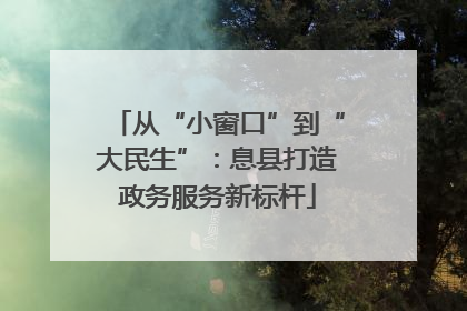 从“小窗口”到“大民生”：息县打造政务服务新标杆
