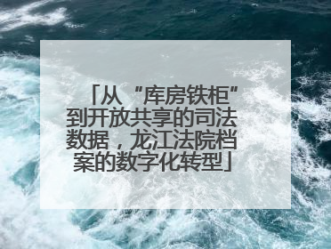 从“库房铁柜”到开放共享的司法数据，龙江法院档案的数字化转型