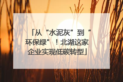 从“水泥灰”到“环保绿”！北湖这家企业实现低碳转型