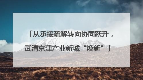 从承接疏解转向协同跃升，武清京津产业新城“焕新”