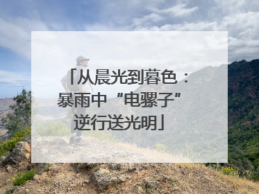 从晨光到暮色：暴雨中“电骡子”逆行送光明