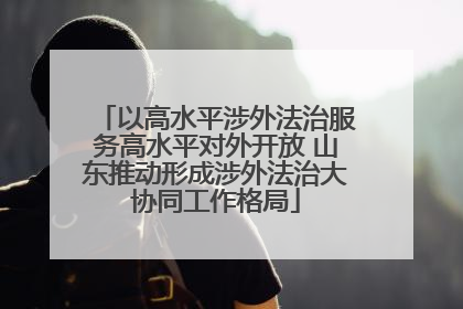 以高水平涉外法治服务高水平对外开放 山东推动形成涉外法治大协同工作格局