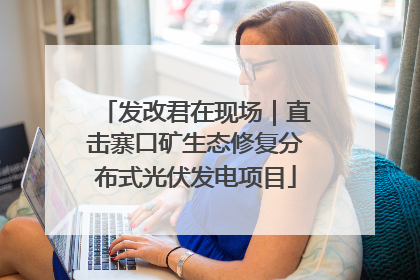 发改君在现场｜直击寨口矿生态修复分布式光伏发电项目
