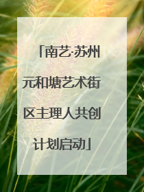 南艺·苏州元和塘艺术街区主理人共创计划启动