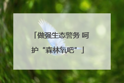 做强生态警务 呵护“森林氧吧”
