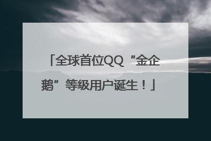 全球首位QQ“金企鹅”等级用户诞生！
