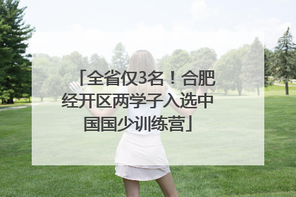 全省仅3名！合肥经开区两学子入选中国国少训练营